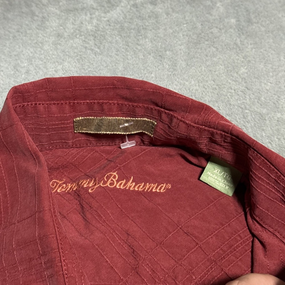 Tommy Bahama Mens Silk Textured Longsleeve Button Shirt Size XL Coastal‎ Preppy - Picture 5 of 8